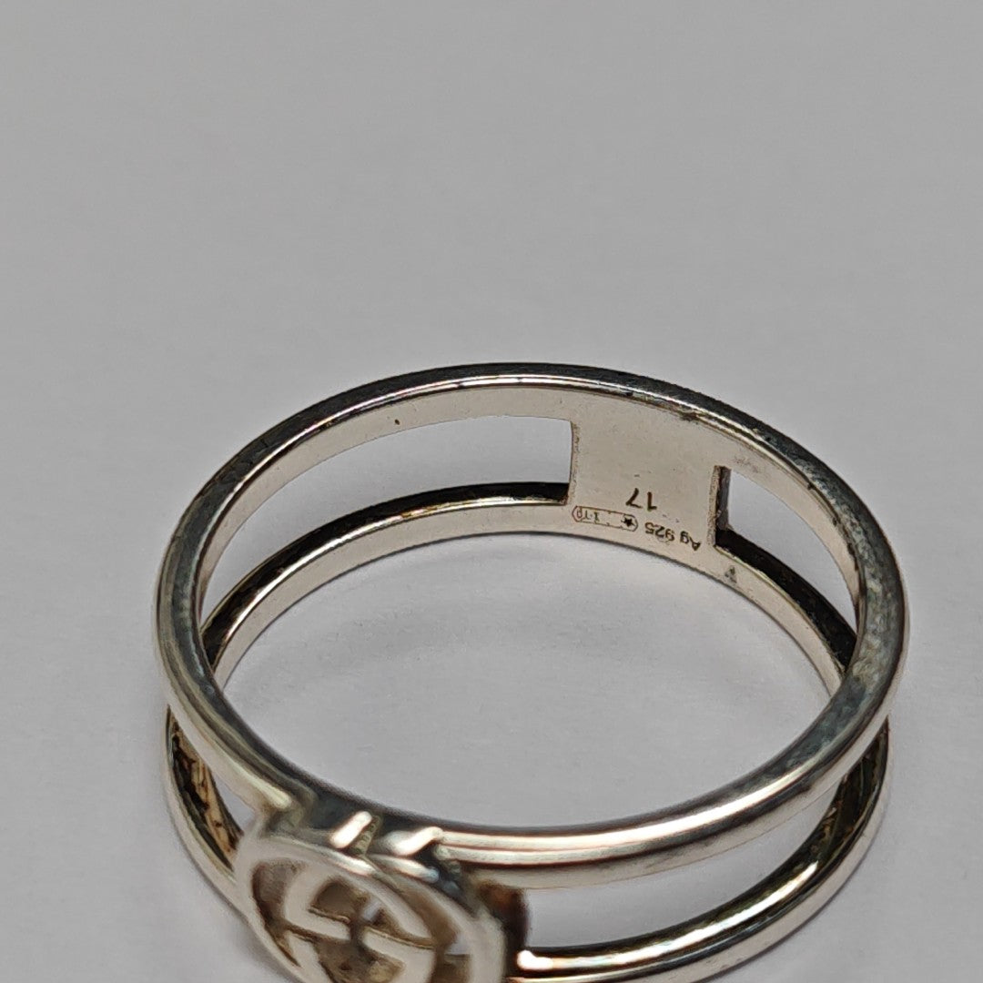 Interlocking G 925 Sterling Silver Ring EU 54