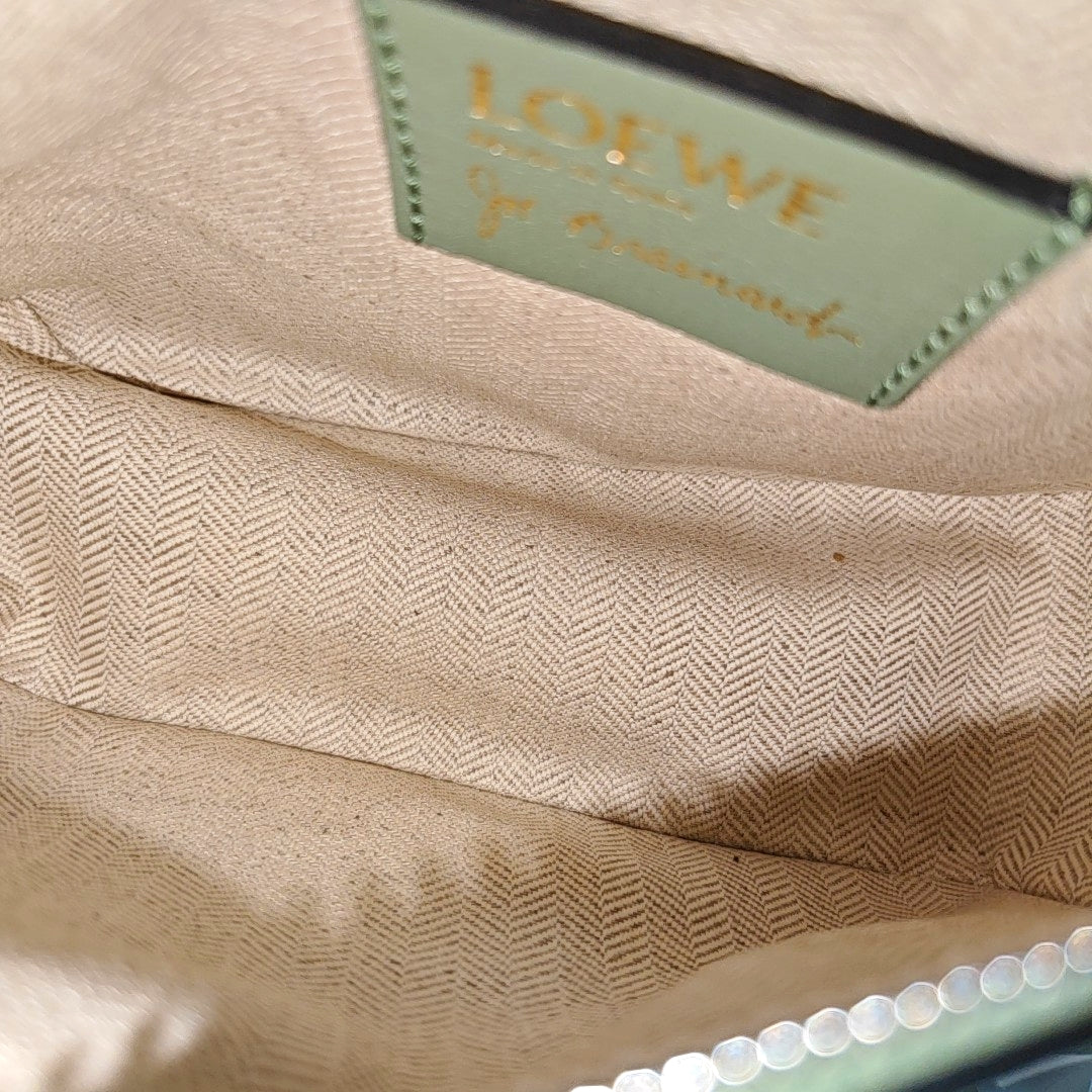 Authenticated pre-owned  Puzzle Mini Calfskin Green - Shoulder Bag at Looply