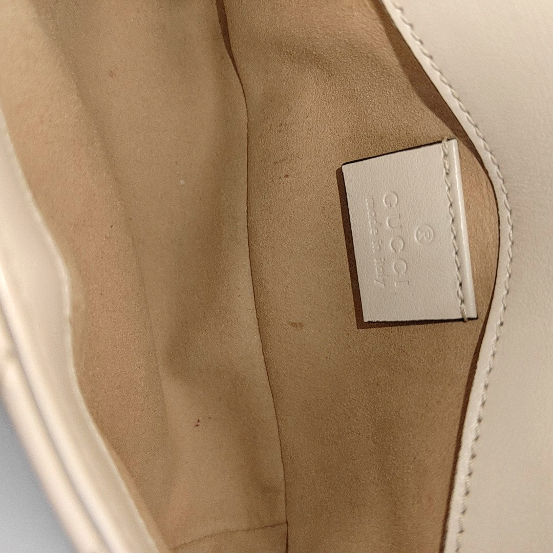 GG Marmont Mini Quilted Calfskin White