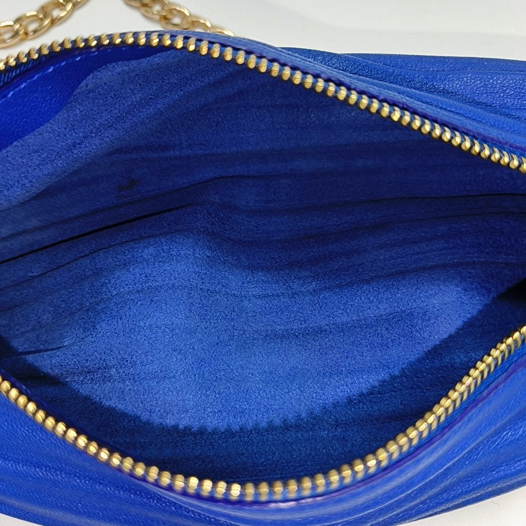 Bracelet Pouch Mini Lambskin Blue
