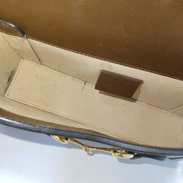 Horsebit 1955 Mini Monogram Coated Canvas Beige