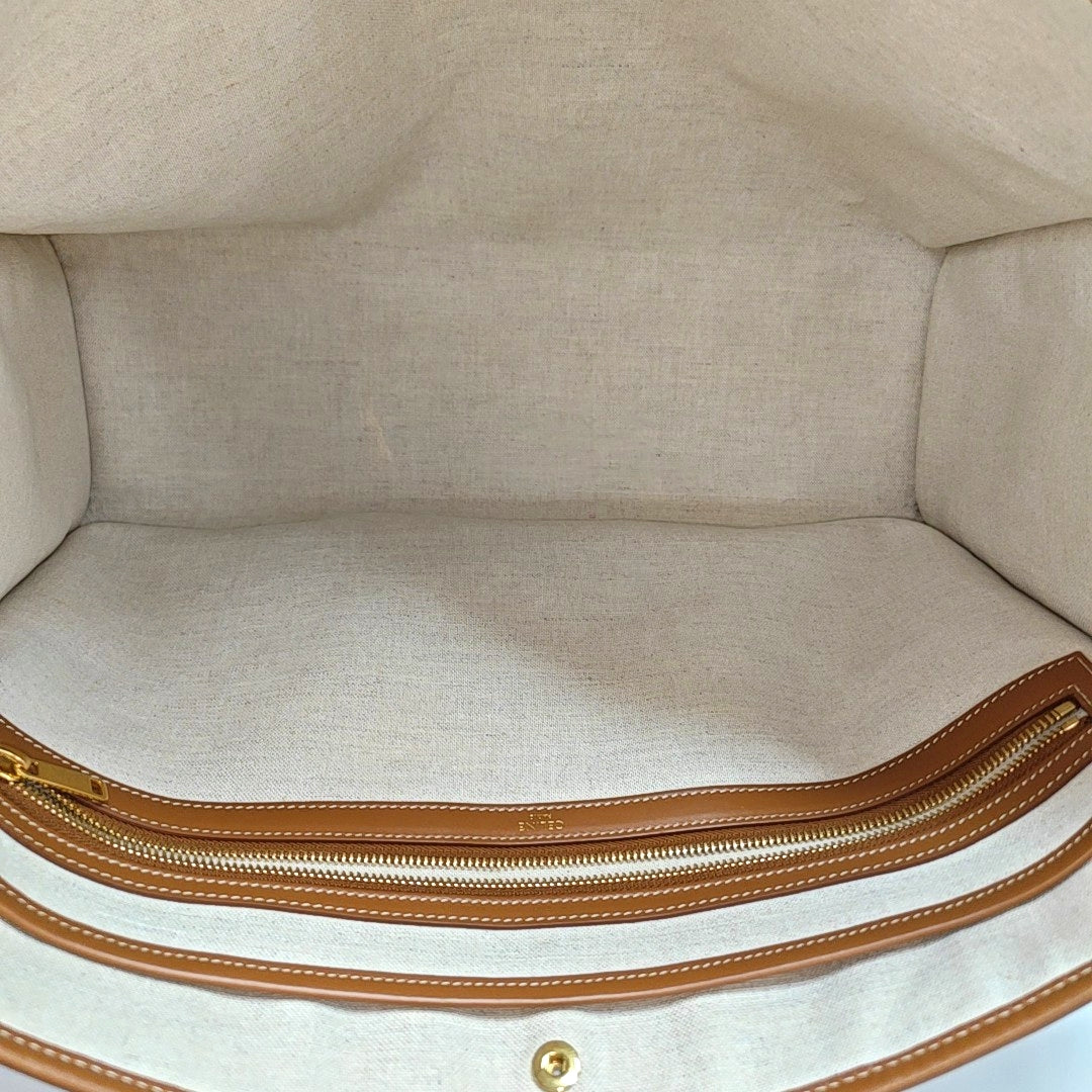 Fabric Tote Bag Brown