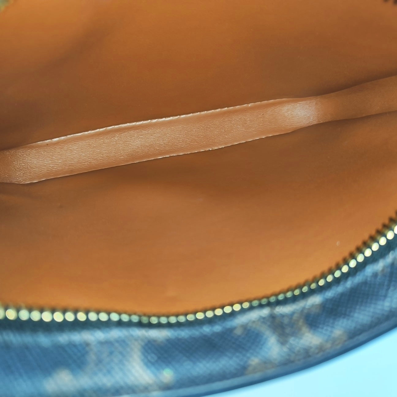 Coated Canvas Top Handle Bag Medium Brown
