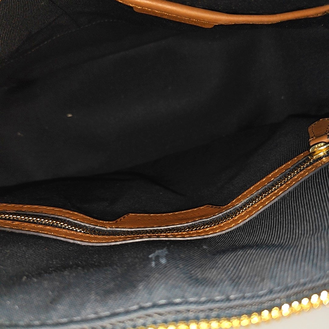 Calfskin Shoulder Bag Brown