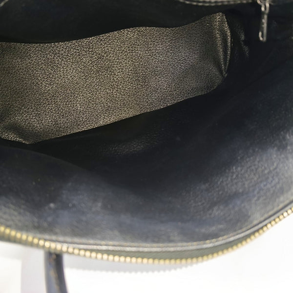Coated Canvas Top Handle Bag Brown