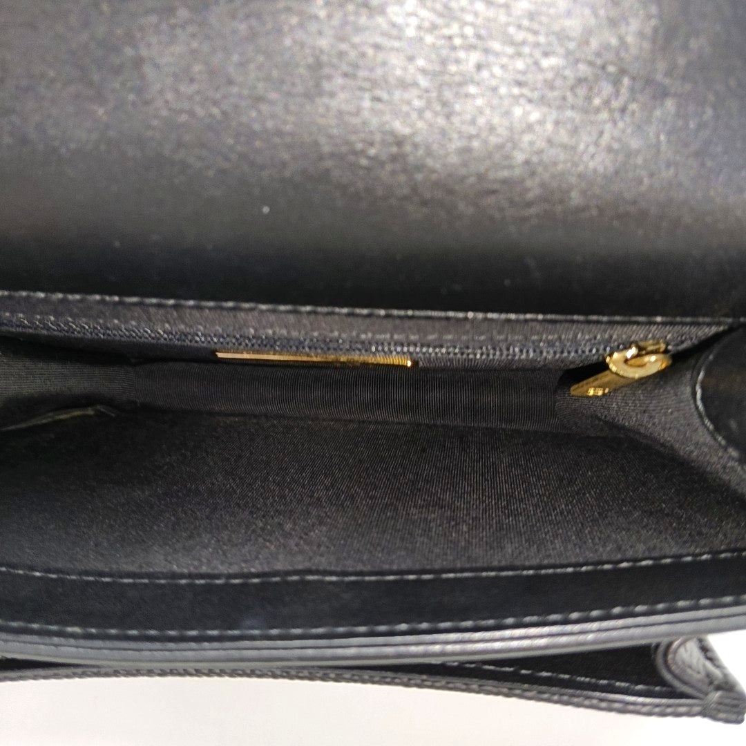 Quilted Calfskin Shoulder Bag Black
