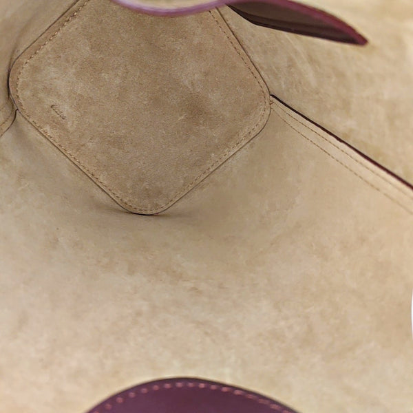 Pebble Bucket Mini Calfskin Red