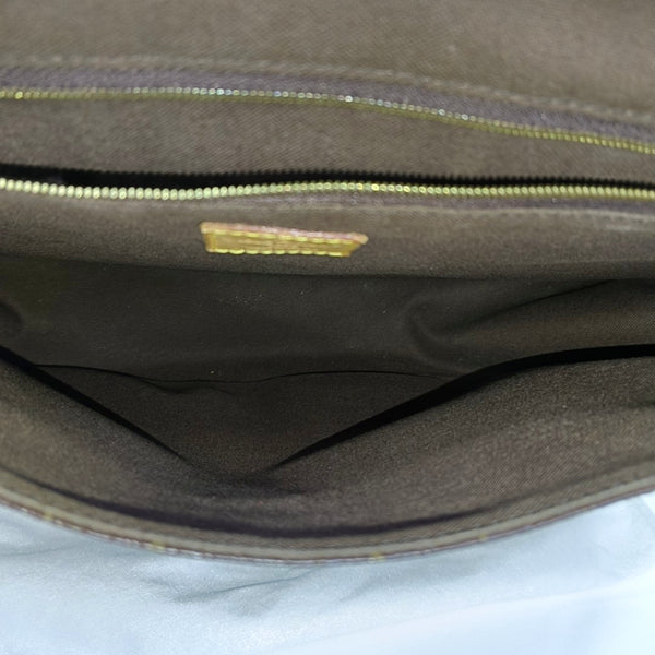 MENILMONTANT MM Monogram Coated Canvas Brown