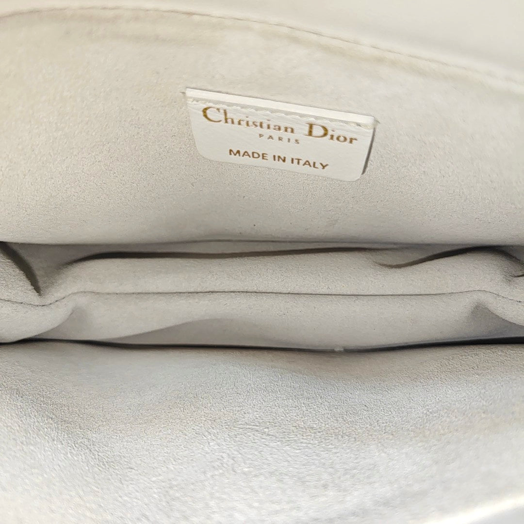 Lady Dior Milly Mini Cannage Lambskin White
