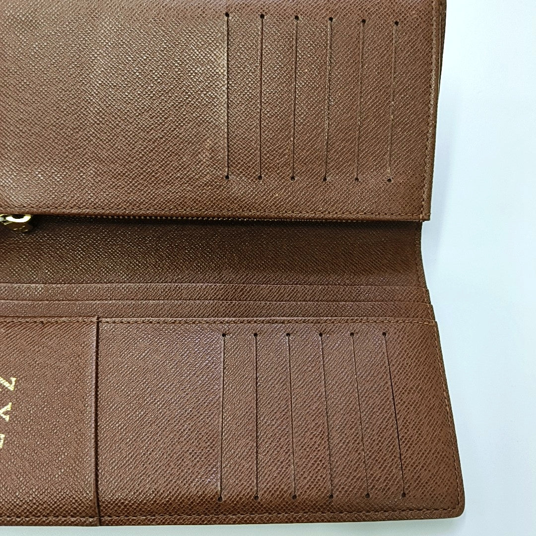 BRAZZA Monogram Coated Canvas Brown Wallet