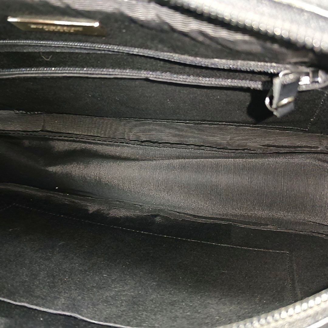 Calfskin Top Handle Bag Black