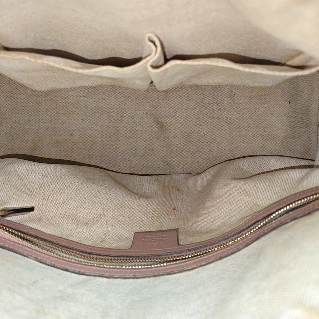 Monogram Patent Leather Shoulder Bag Pink