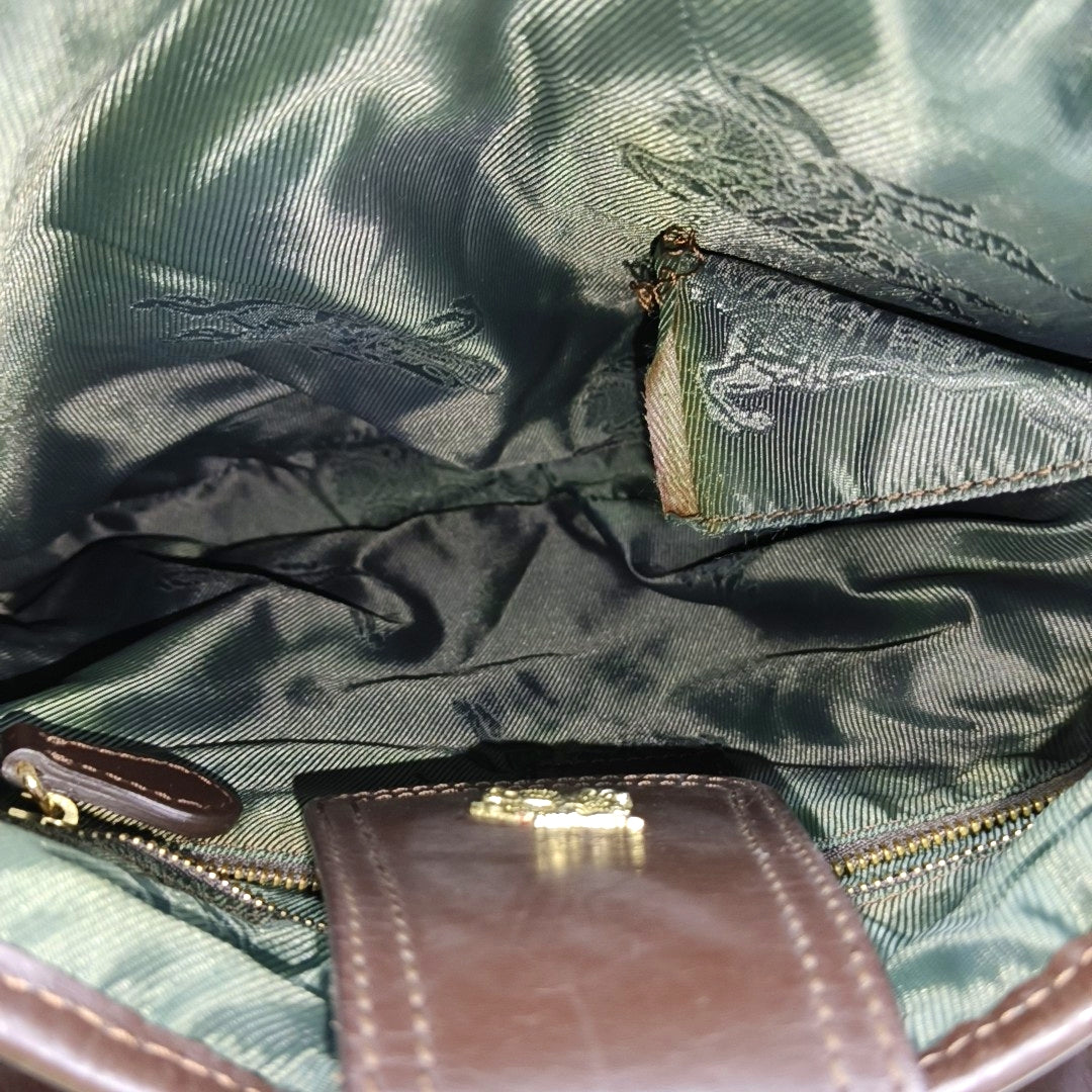 Quilted Nylon Shoulder Bag Green