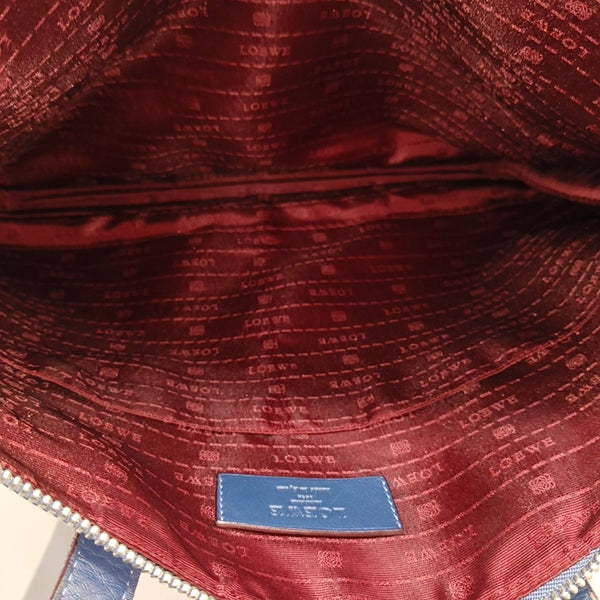 Calfskin Top Handle Bag Blue