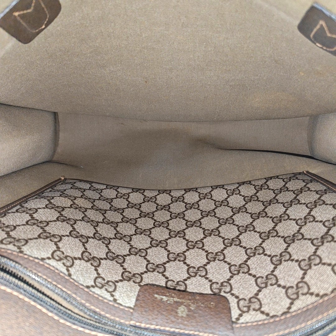 Monogram Coated Canvas Tote Bag Beige
