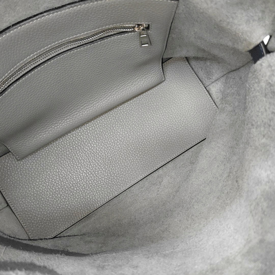 Calfskin Shoulder Bag Gray