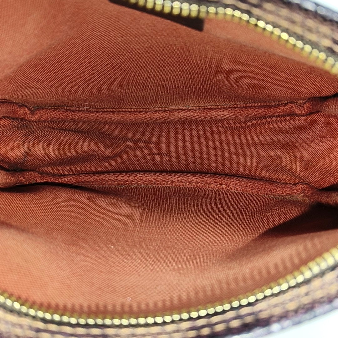 TROUSSE MAKE UP Damier Ebene Coated Canvas Brown