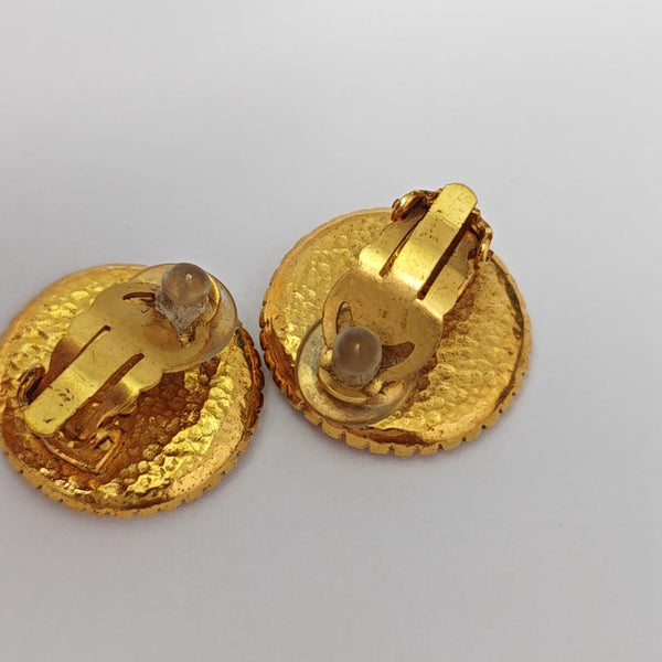 Metal Gold Clip On Earrings