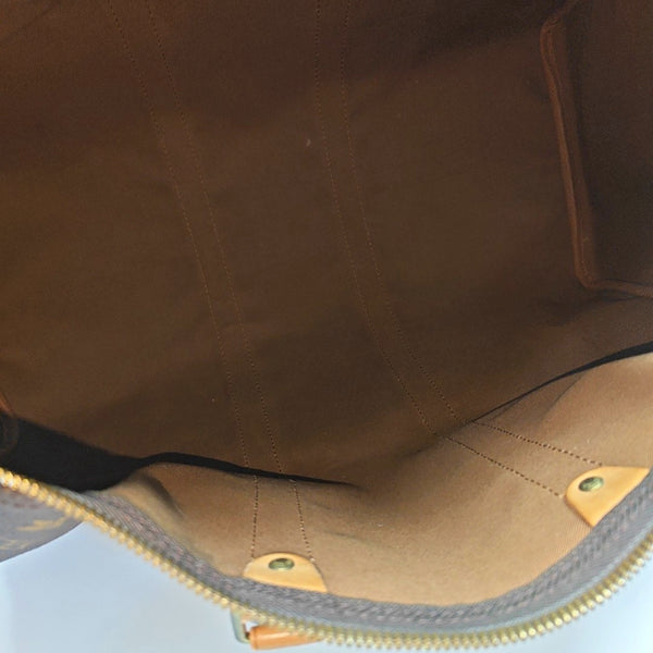 KEEPALL 45 Monogram Coated Canvas Brown