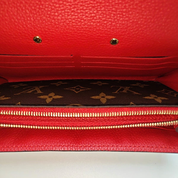 Authenticated pre-owned  PALLAS Monogram Calfskin Red Wallet - Wallet at Looply