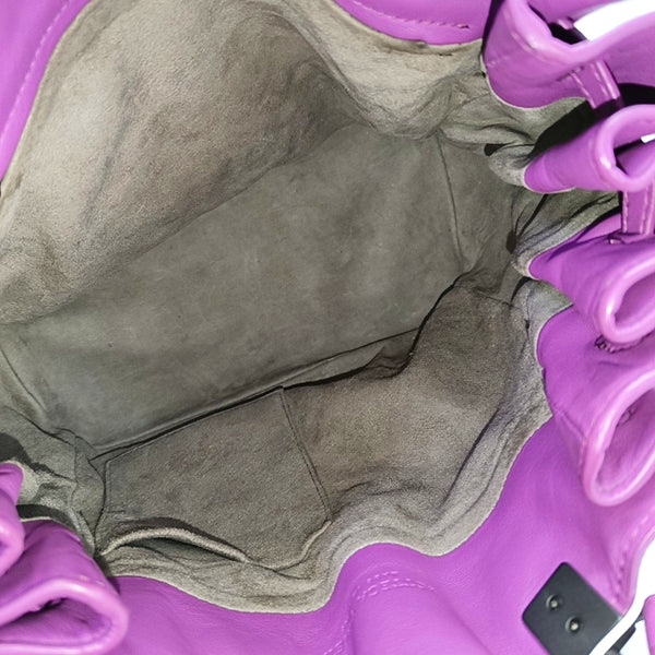 Calfskin Bucket Bag Purple
