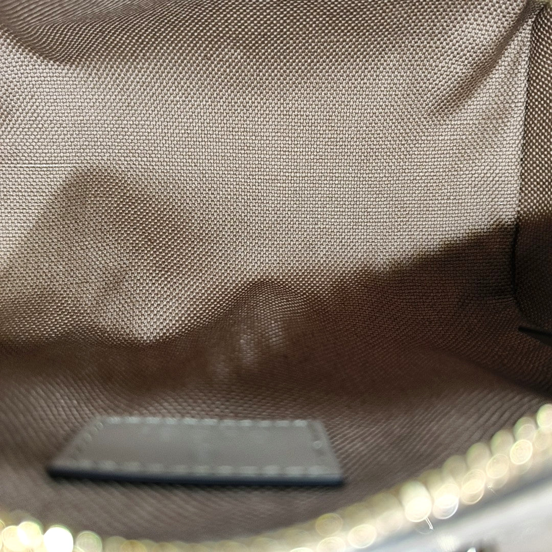 Monogram Coated Canvas Shoulder Bag Super Mini Gray