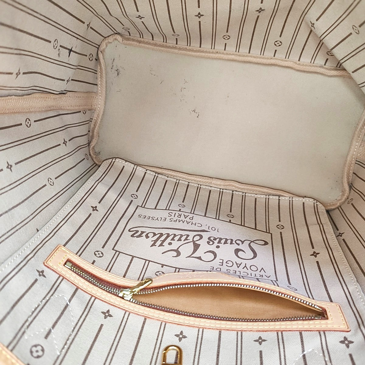 NEVERFULL MM Monogram Coated Canvas Brown