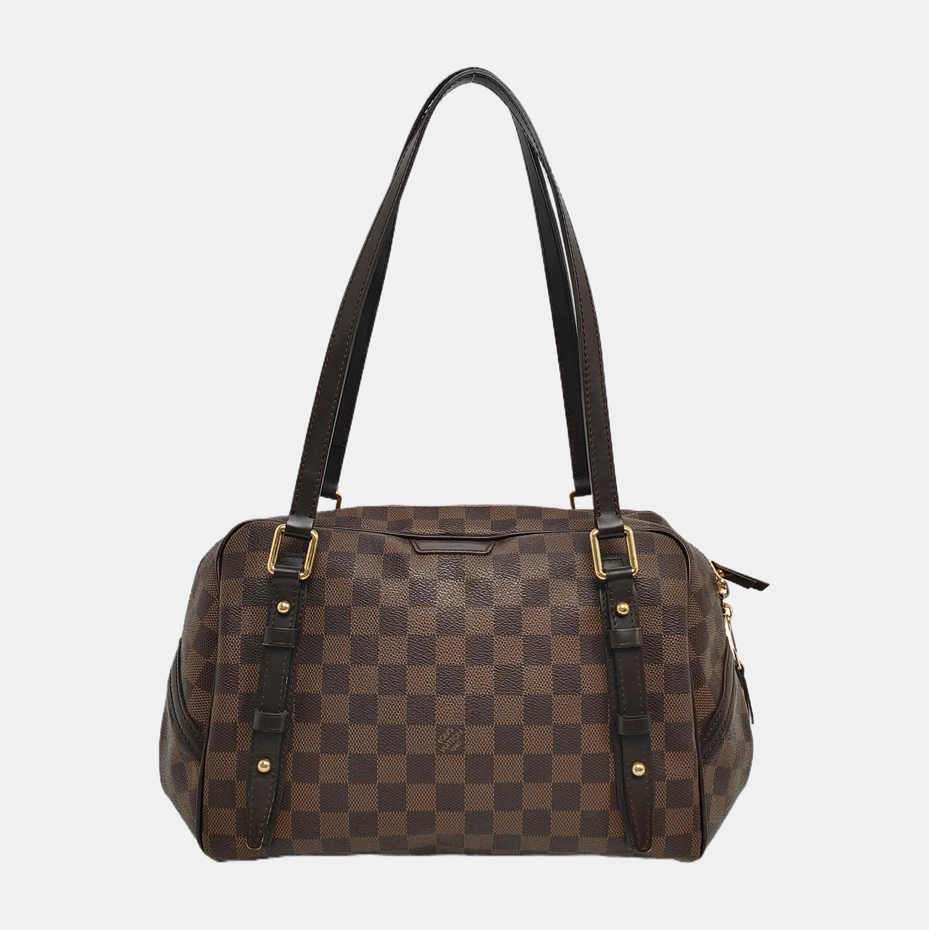 RIVINGTON Damier Ebene Coated Canvas Brown