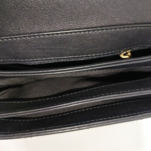 Quilted Calfskin Shoulder Bag Black