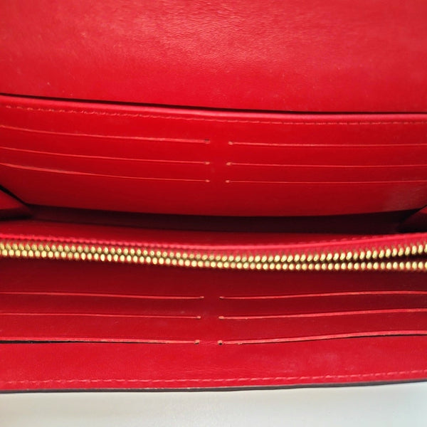SARAH Monogram Patent Leather Red Wallet
