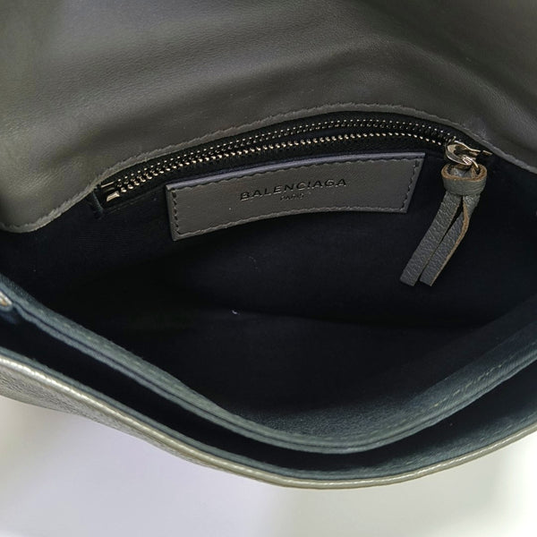 Classic Metallic Edge City Lambskin Grey