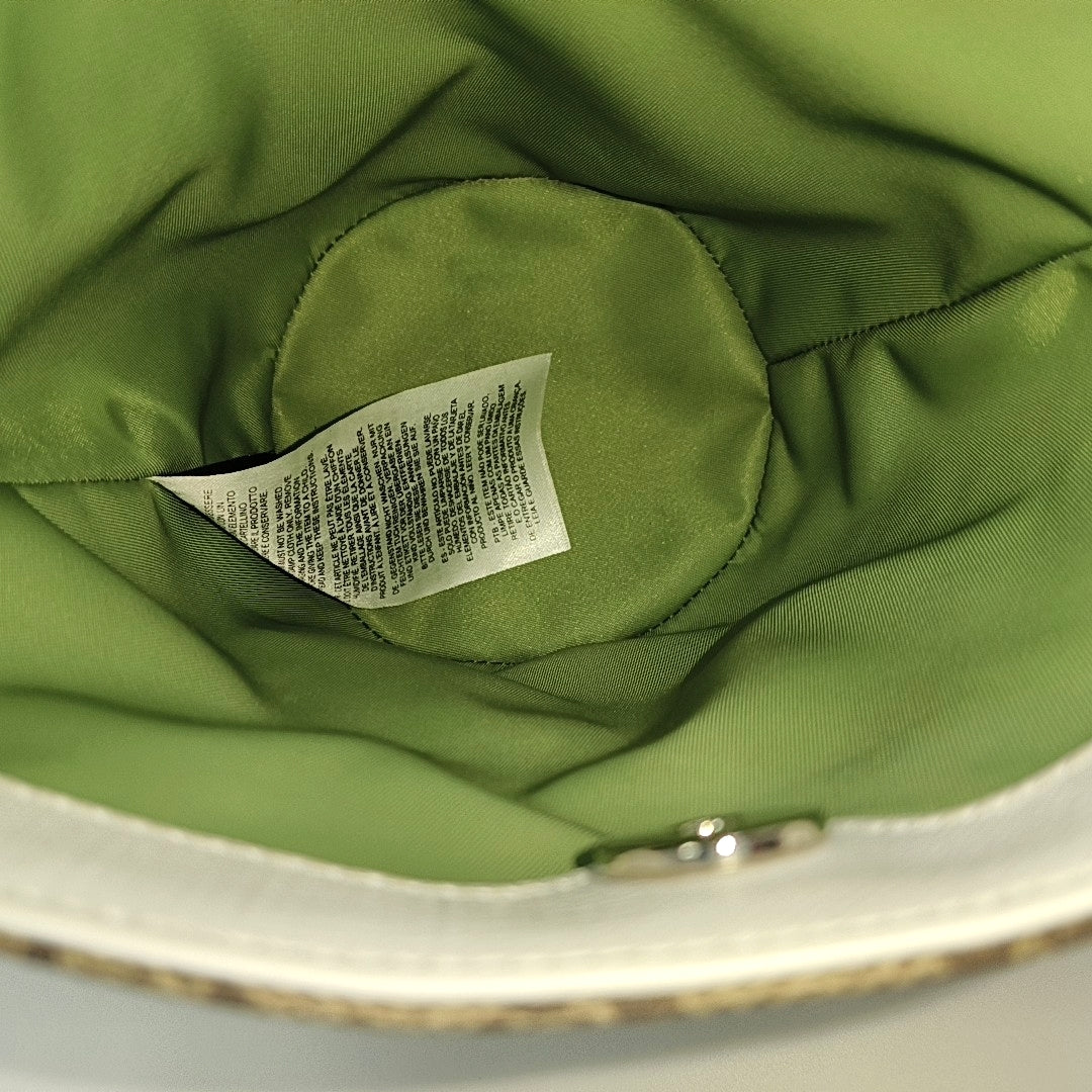 Monogram Coated Canvas Bucket Bag Beige