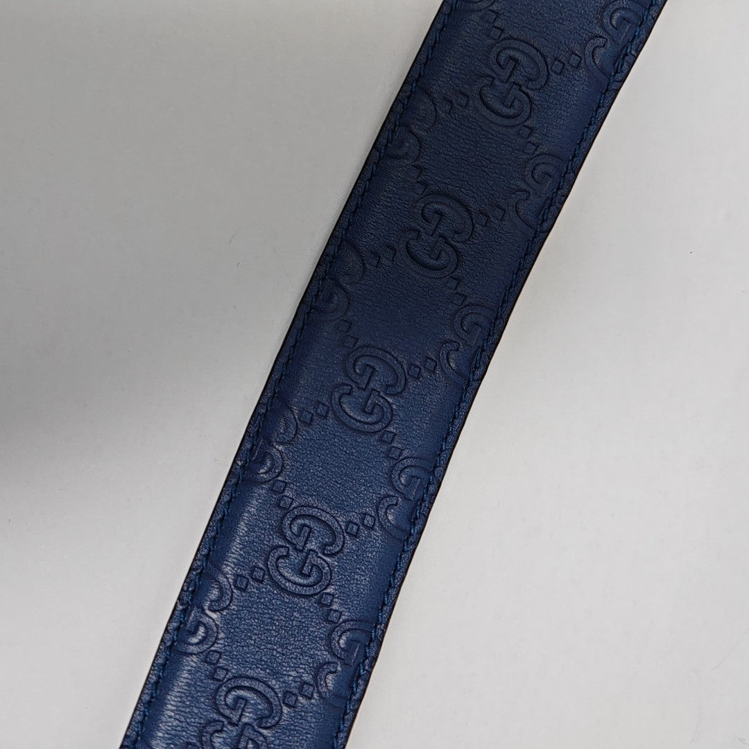 Leather Belt Blue