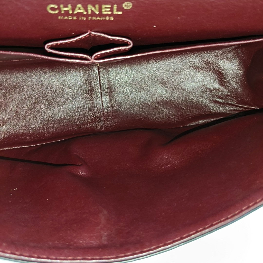 2.55 Maxi Quilted Waxed Cafskin Black