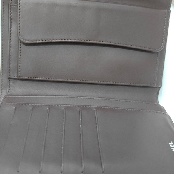 CLASSIC FLAP Mini Quilted Grained Calfskin Black Wallet