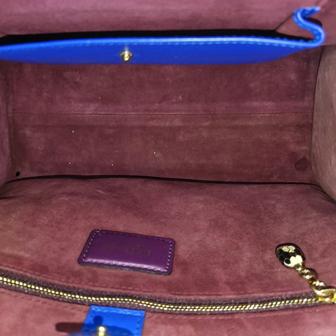 SERPENTI SCAGLIE Calfskin Blue