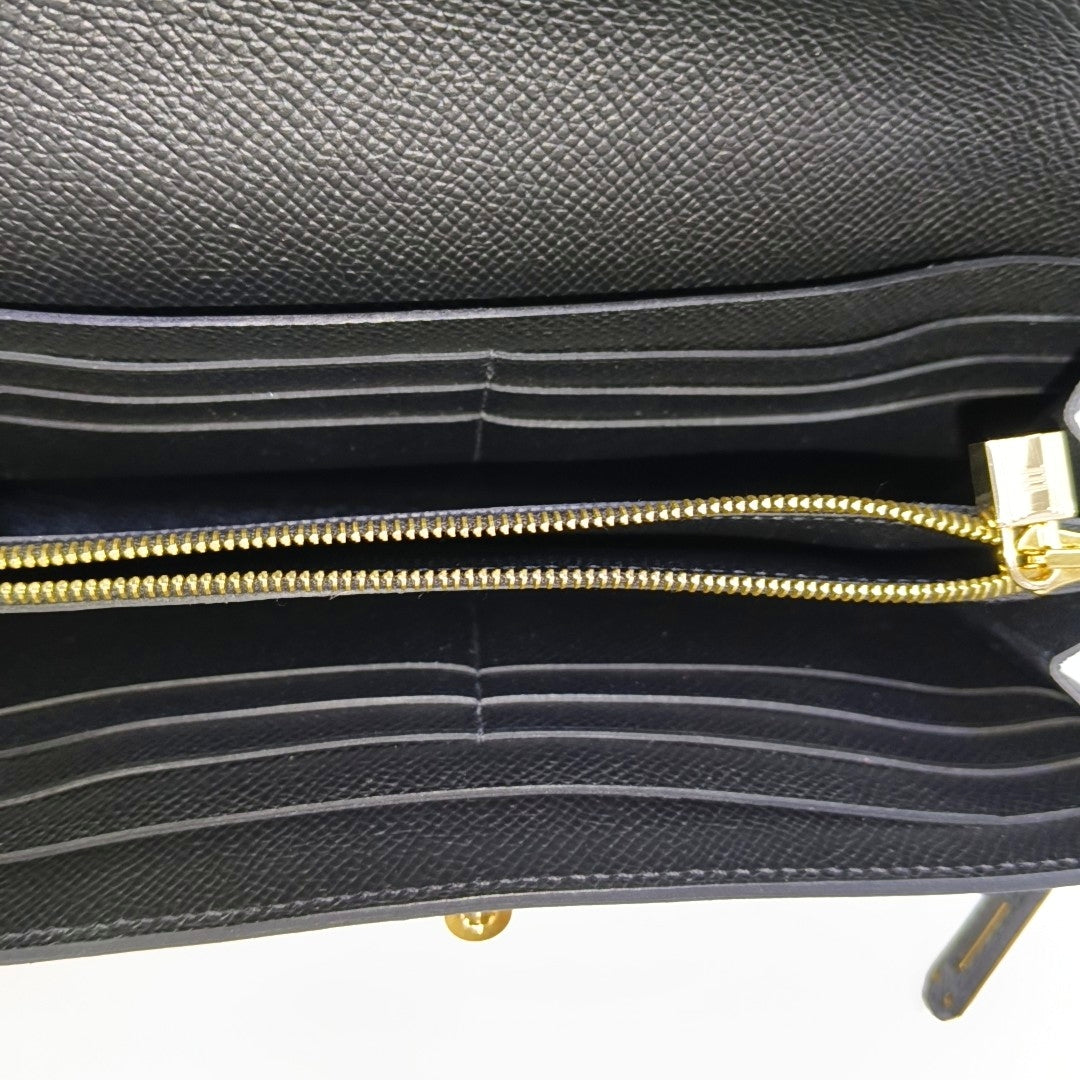 Kelly 20 Epsom Black Wallet