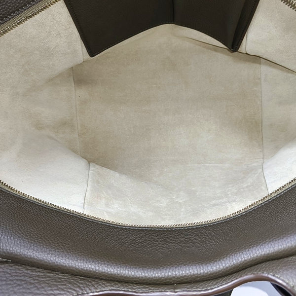 Calfskin Top Handle Bag Gray