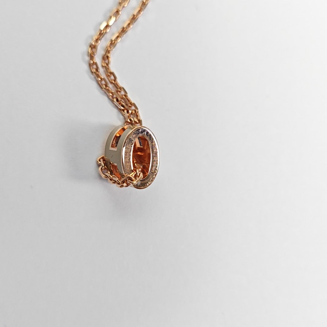 Pop H Metal Rose Gold Necklace