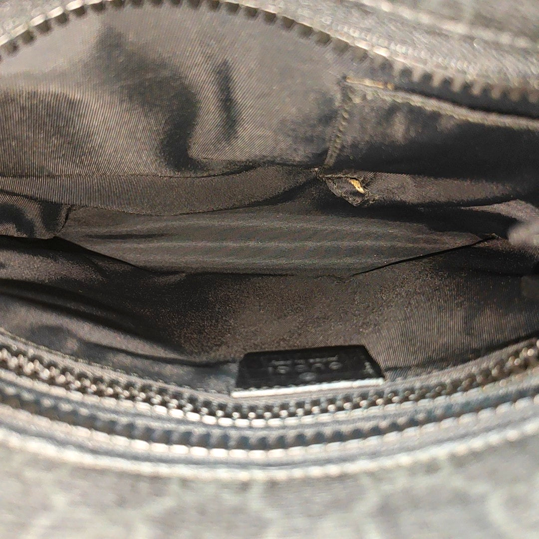 Coated Canvas Clutch Black