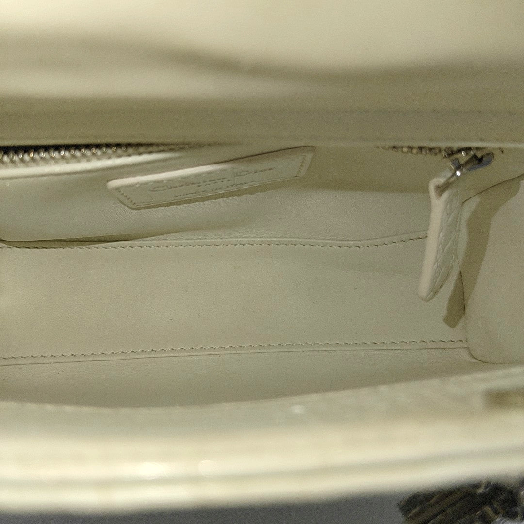 Lady Dior Mini Crocodile White