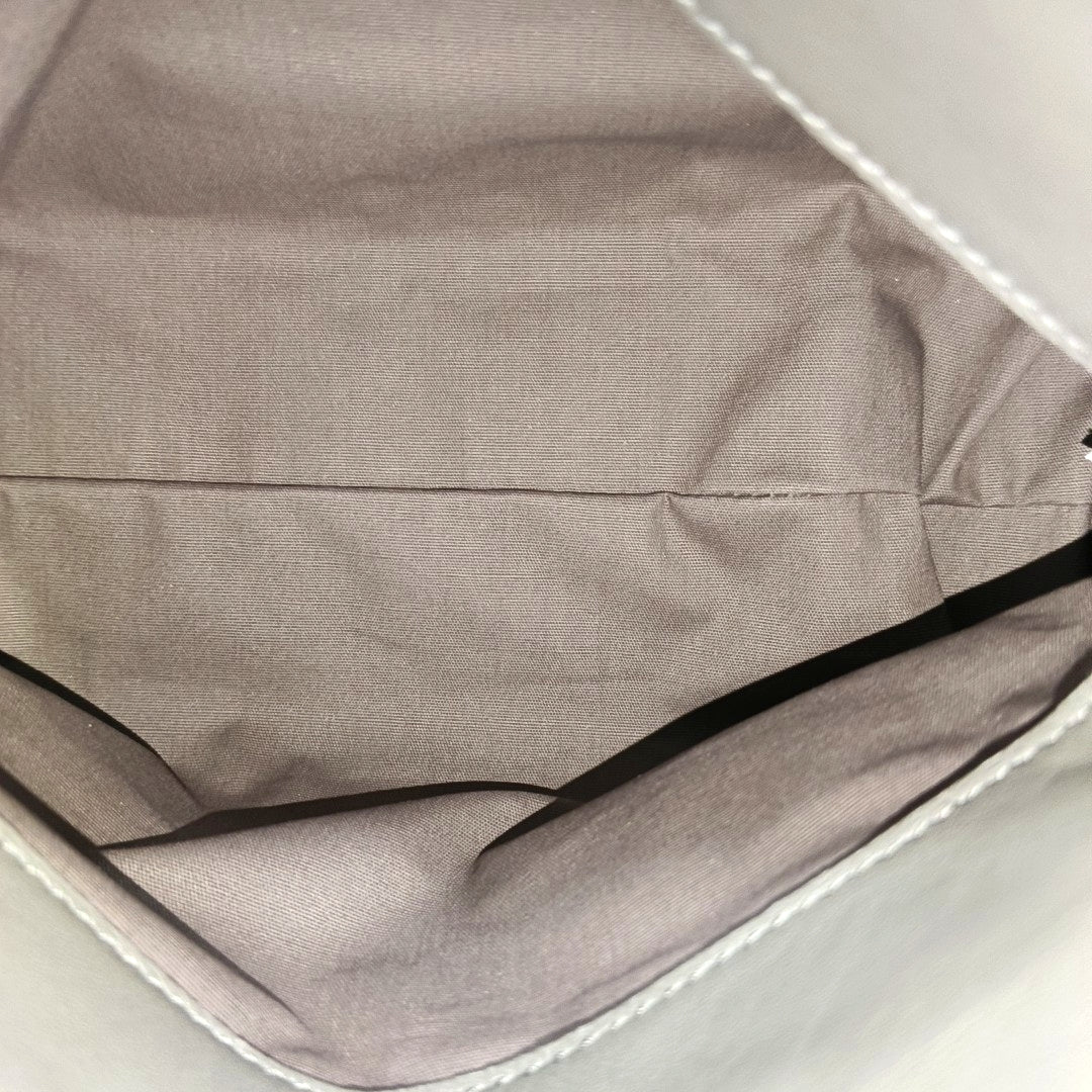 Lambskin Top Handle Bag Gray