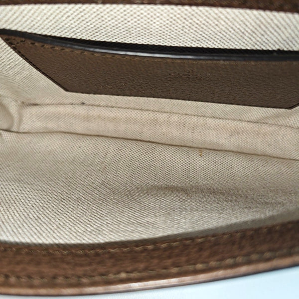 Ophidia Small Monogram Coated Canvas Beige