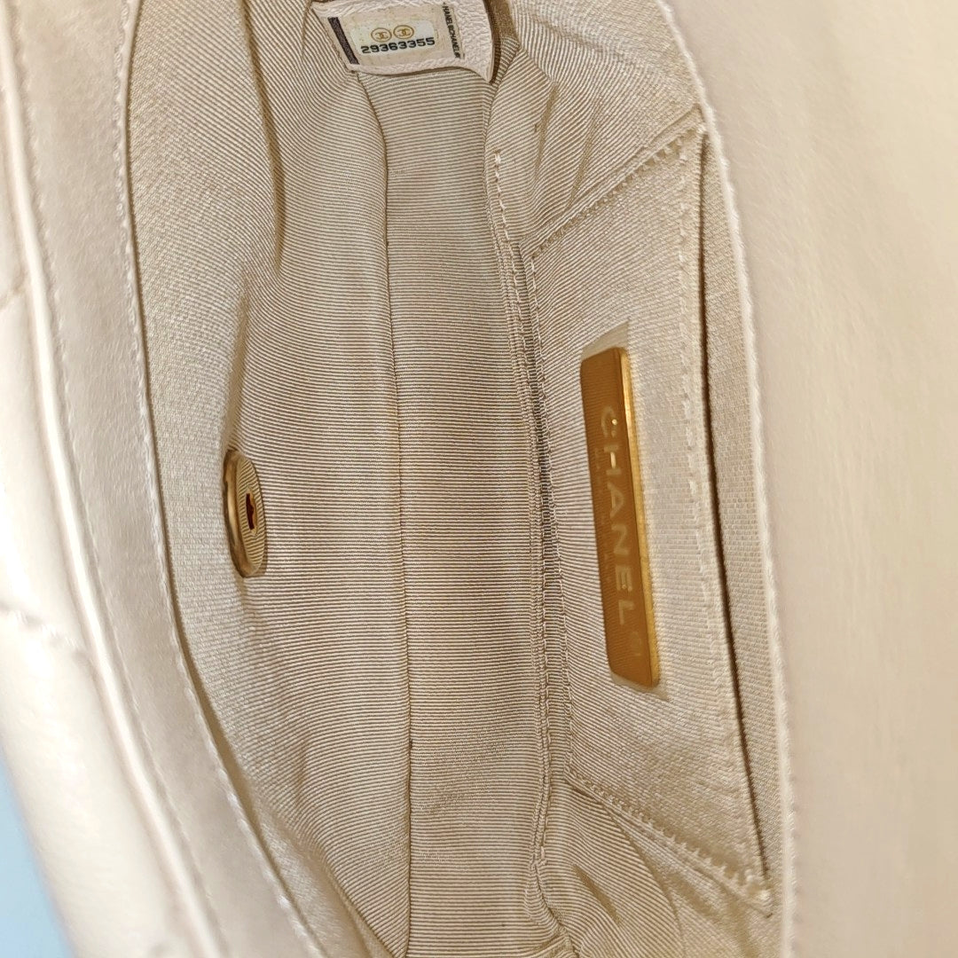 Quilted Lambskin White