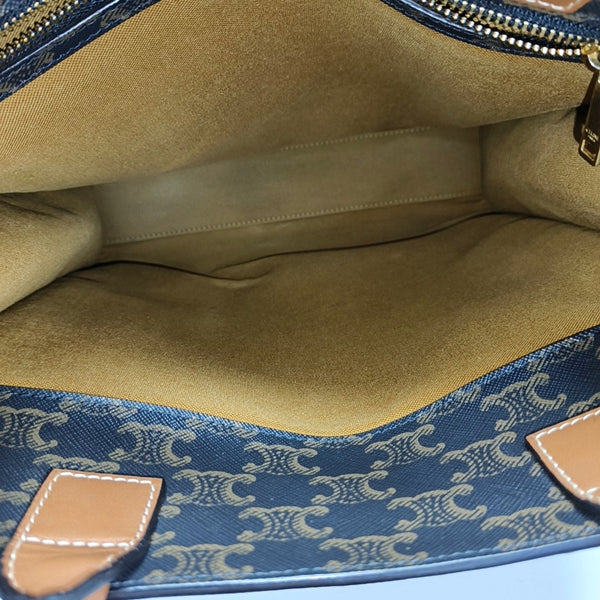 CABAS CELINE Small Coated Canvas Brown