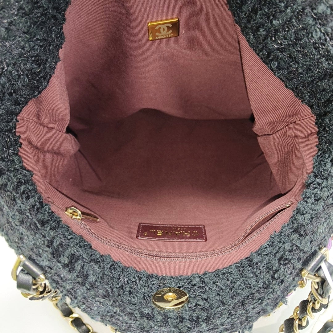 Fabric Top Handle Bag Black