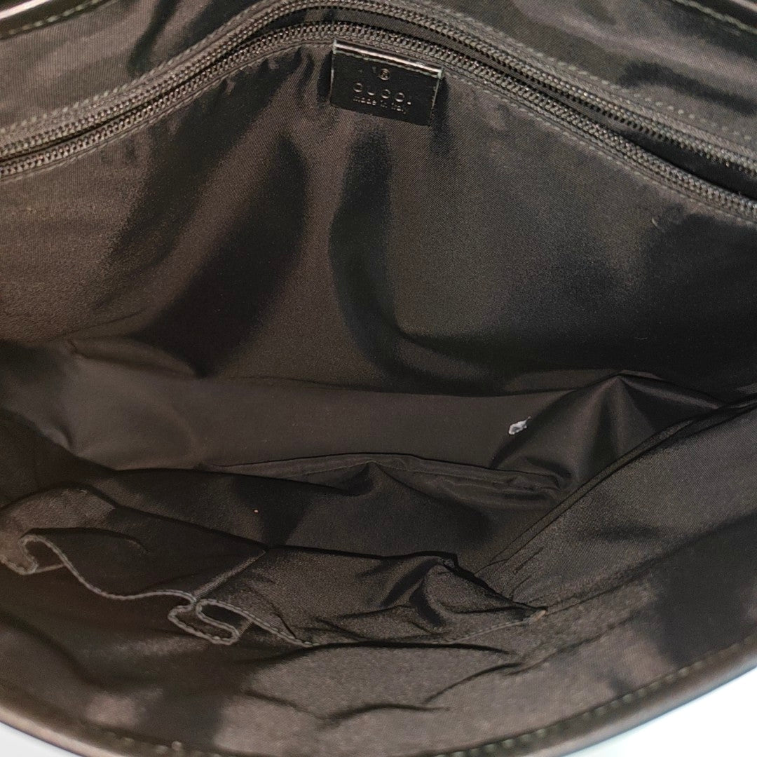 Monogram Coated Canvas Shoulder Bag Black