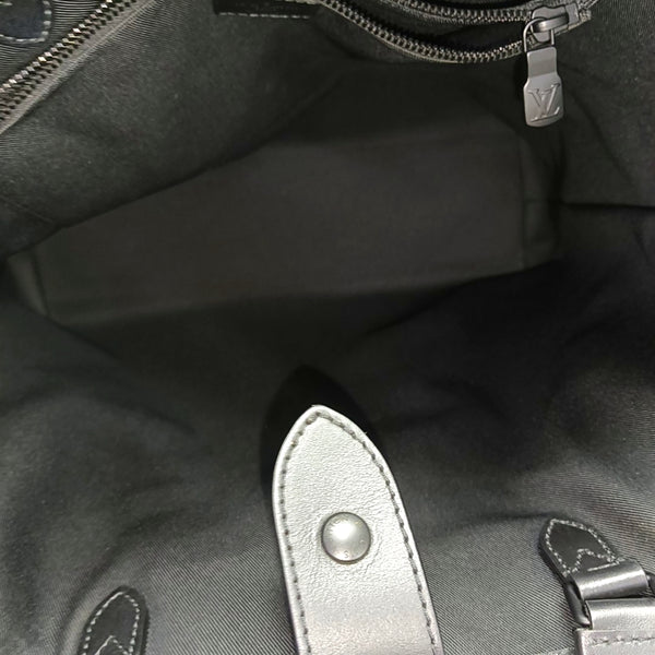 Monogram Coated Canvas Shoulder Bag Black