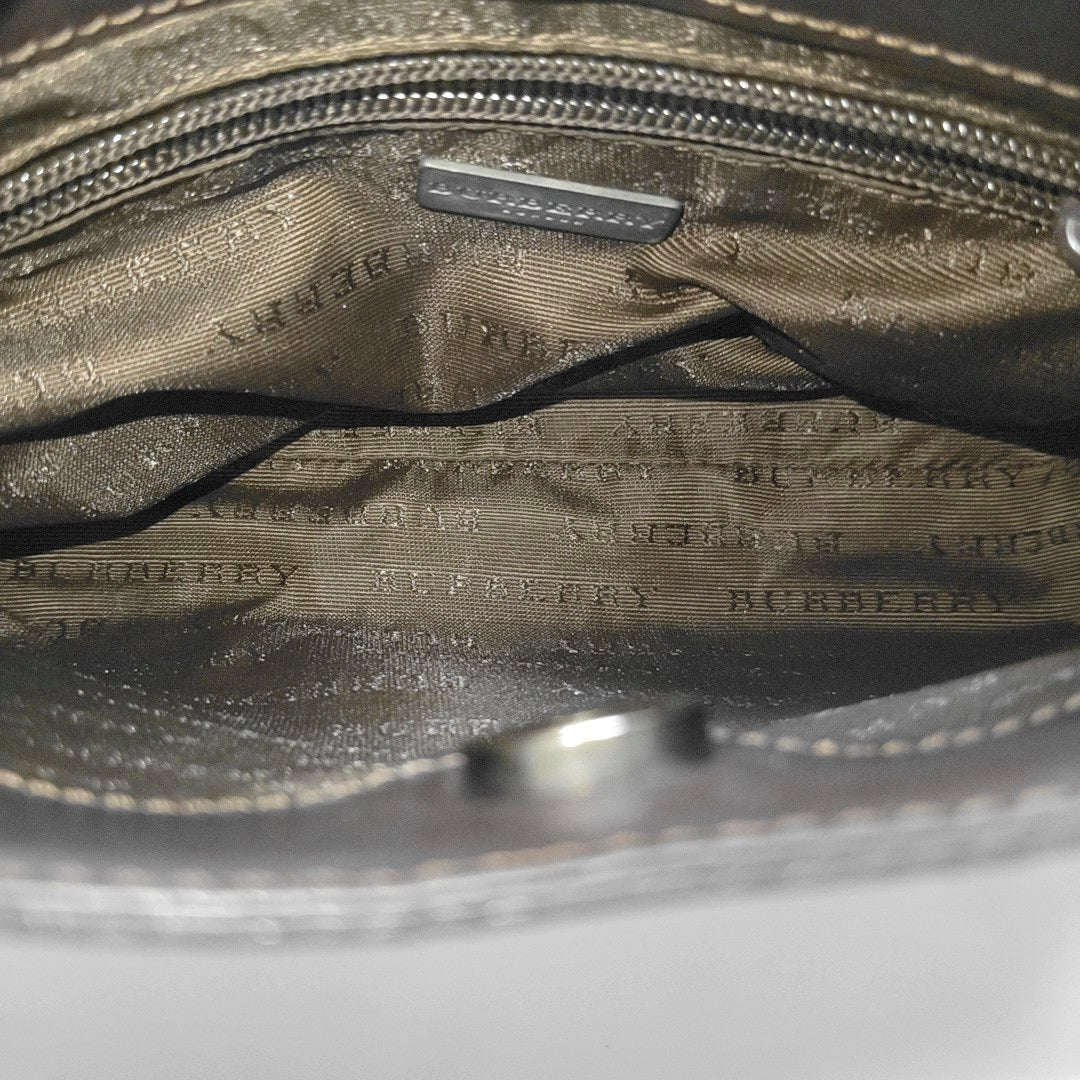 Coated Canvas Top Handle Bag Beige