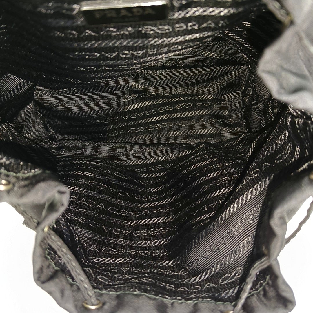 Nylon Shoulder Bag Mini Black